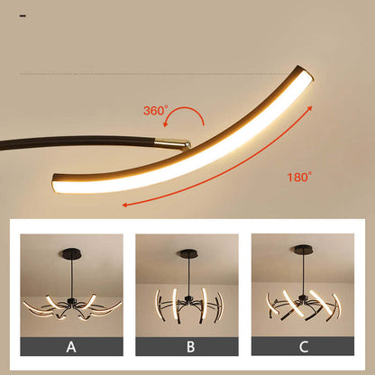 Moderne Loftslampe i Aluminium med LED