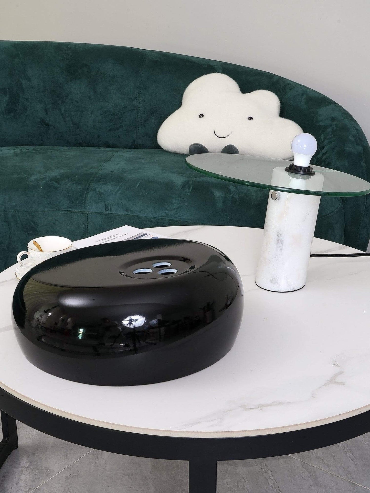 Elegant Marmor Bordlampe 28/40cm