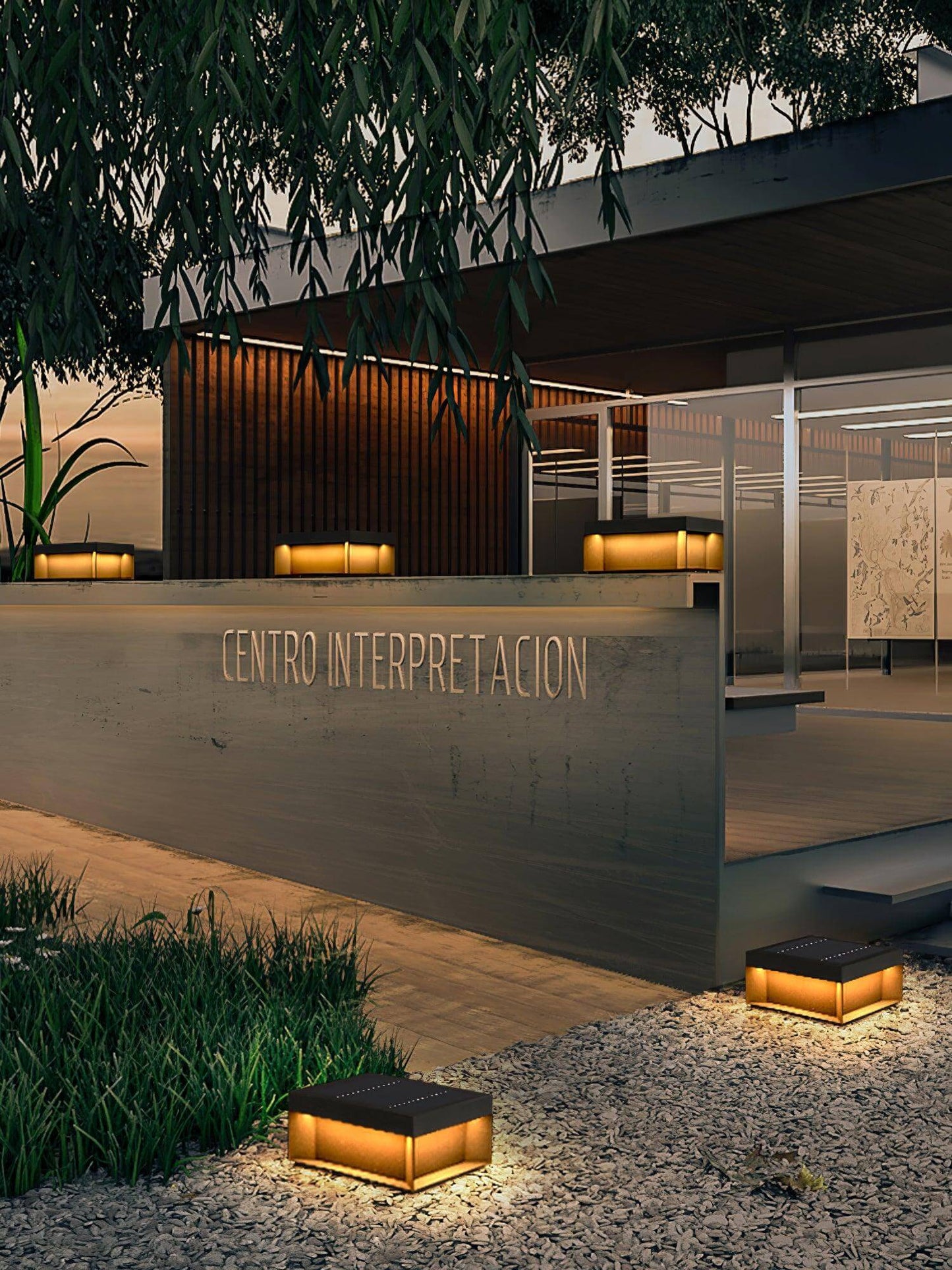 Udendørs LED Stolpelampe med Solenergi