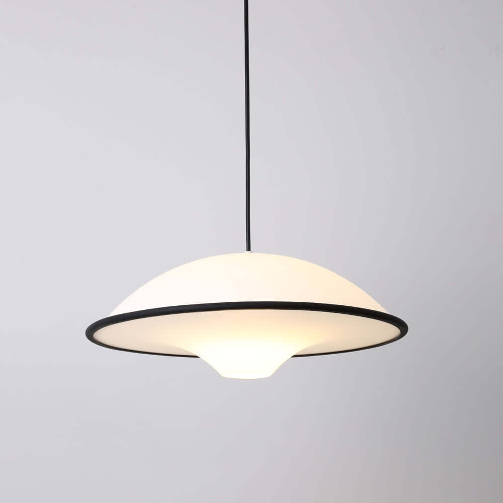Moderne UFO Pendellampe i Akryl & Metal - Ø45cm