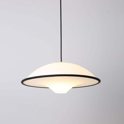 Moderne UFO Pendellampe i Akryl & Metal - Ø45cm