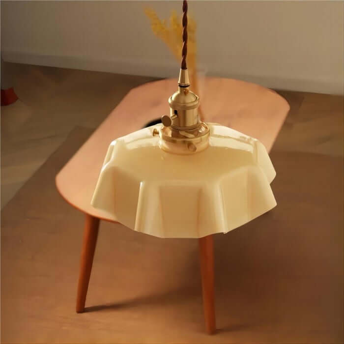 Elegant Retro Blomsterlampe i Glas
