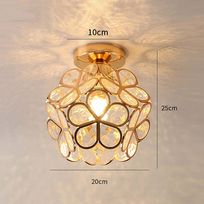 Elegant Blomsterglas Loftslampe