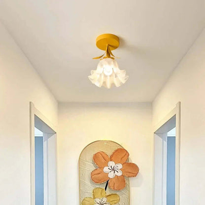 Tiffany Blomster Loftslampe i Mini Format