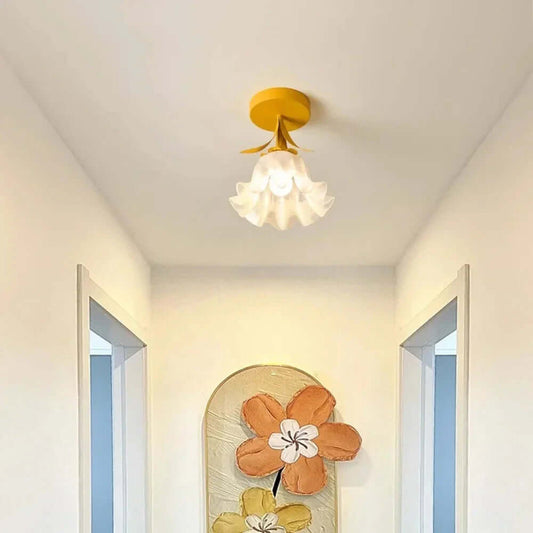 Tiffany Blomster Loftslampe i Mini Format