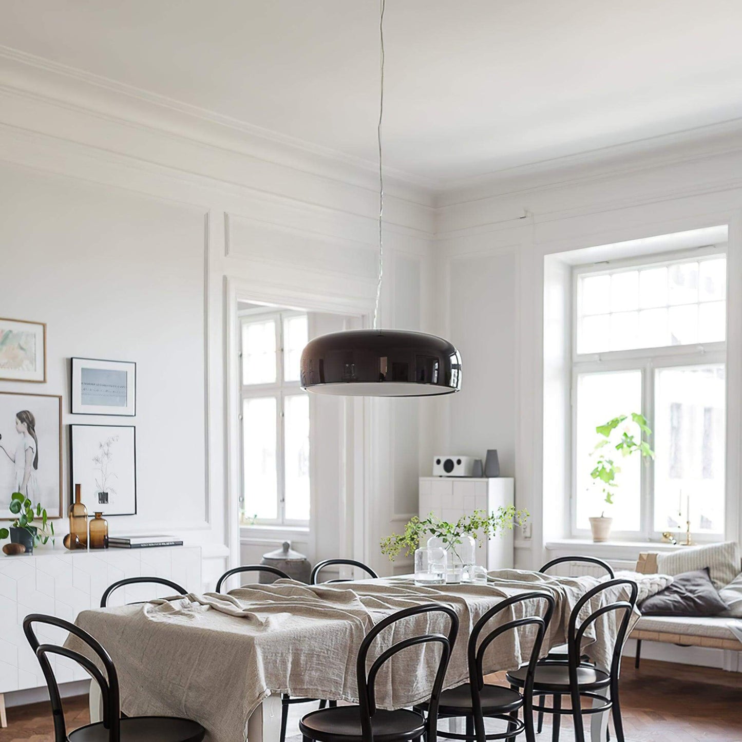 Moderne Pendellampe i Aluminium og Polykarbonat