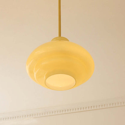 Elegant Cremefarvet Glas Pendellampe