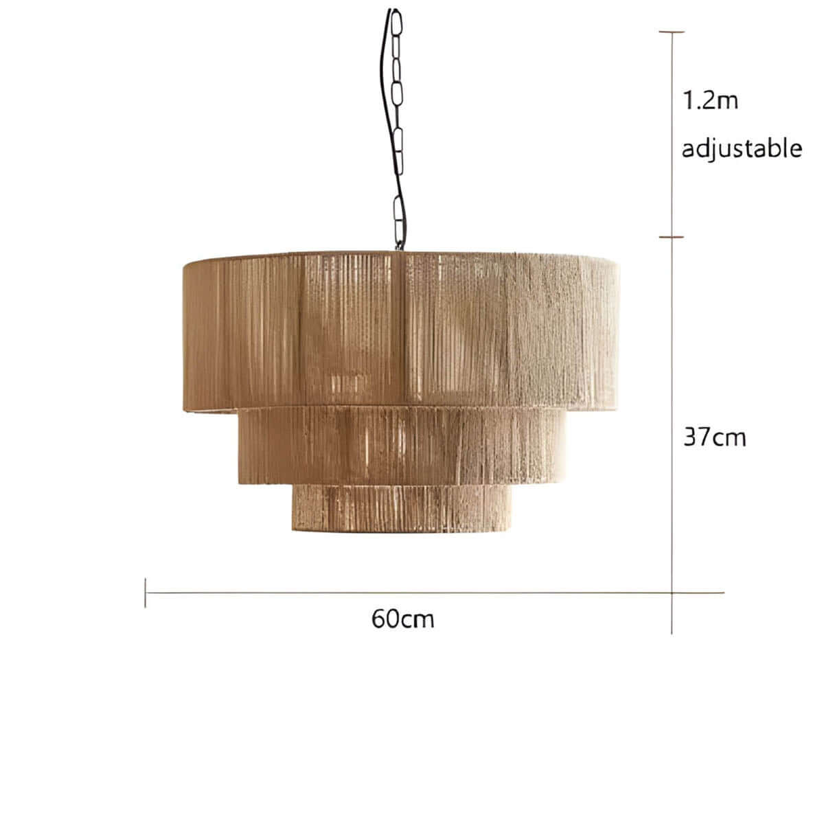 Rustik Hampe Reb Loftslampe Med LED