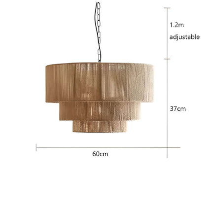 Rustik Hampe Reb Loftslampe Med LED