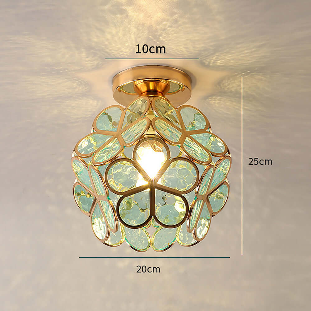 Elegant Blomsterglas Loftslampe