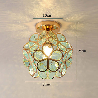 Elegant Blomsterglas Loftslampe