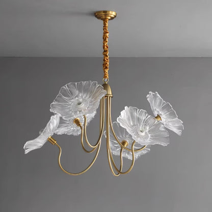 Elegant Blomsterlysekrone i Glas