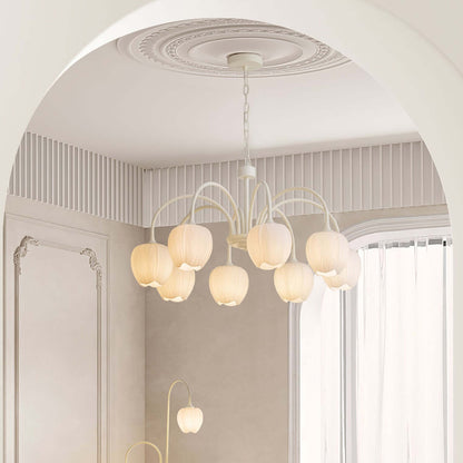 Elegant Matcha Lysekrone i Tulipandesign