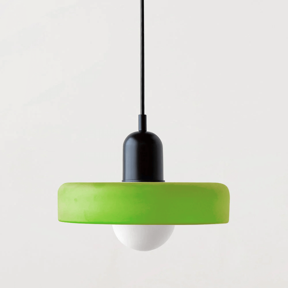 Farvet Glas Pendellampe - Bauhaus Design
