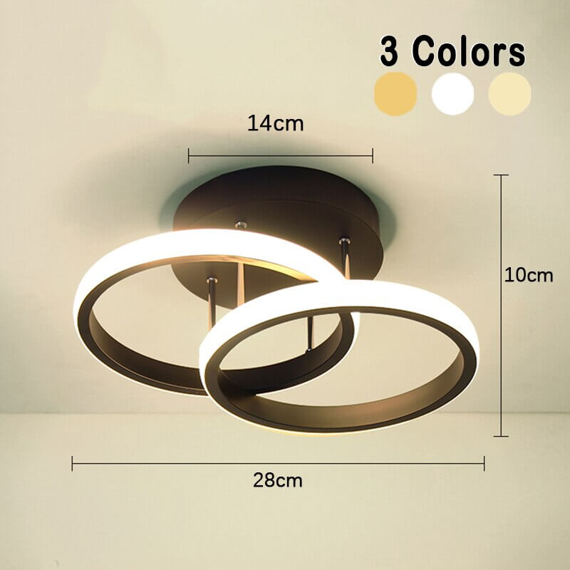Moderne LED Loftlampe med 3 Ringe