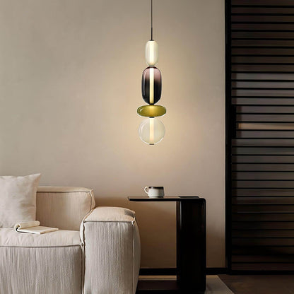 Farverig Glas Pendel - Moderne Designlampe