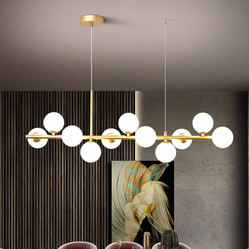 Elegant Pendellampe i Glas og Metal - 83x24cm