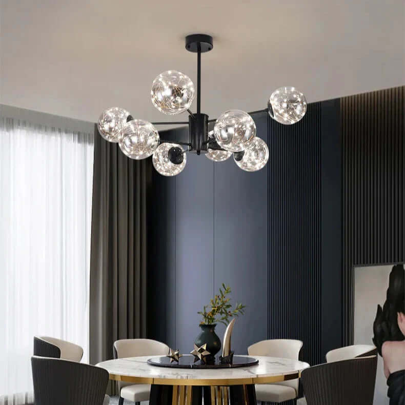 Elegant Glaskugle Lysekrone