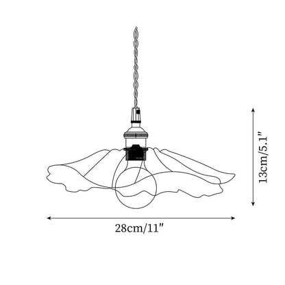 Elegant Blomsterglas Pendel - 28cm