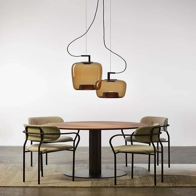Elegant Pendellampe med Glaskugle - Køkkenlampe