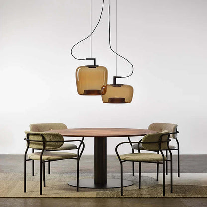 Elegant Pendellampe med Glaskugle - Køkkenlampe