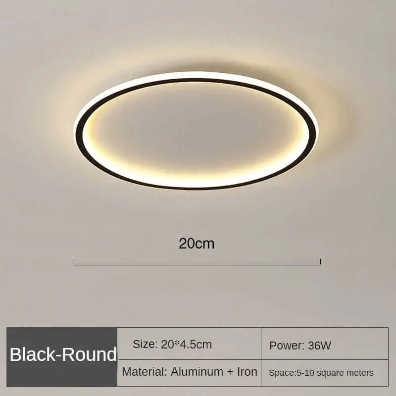 Runde LED loftslampe i skandinavisk design