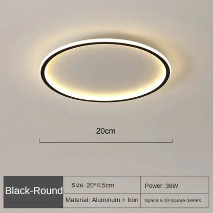 Runde LED loftslampe i skandinavisk design