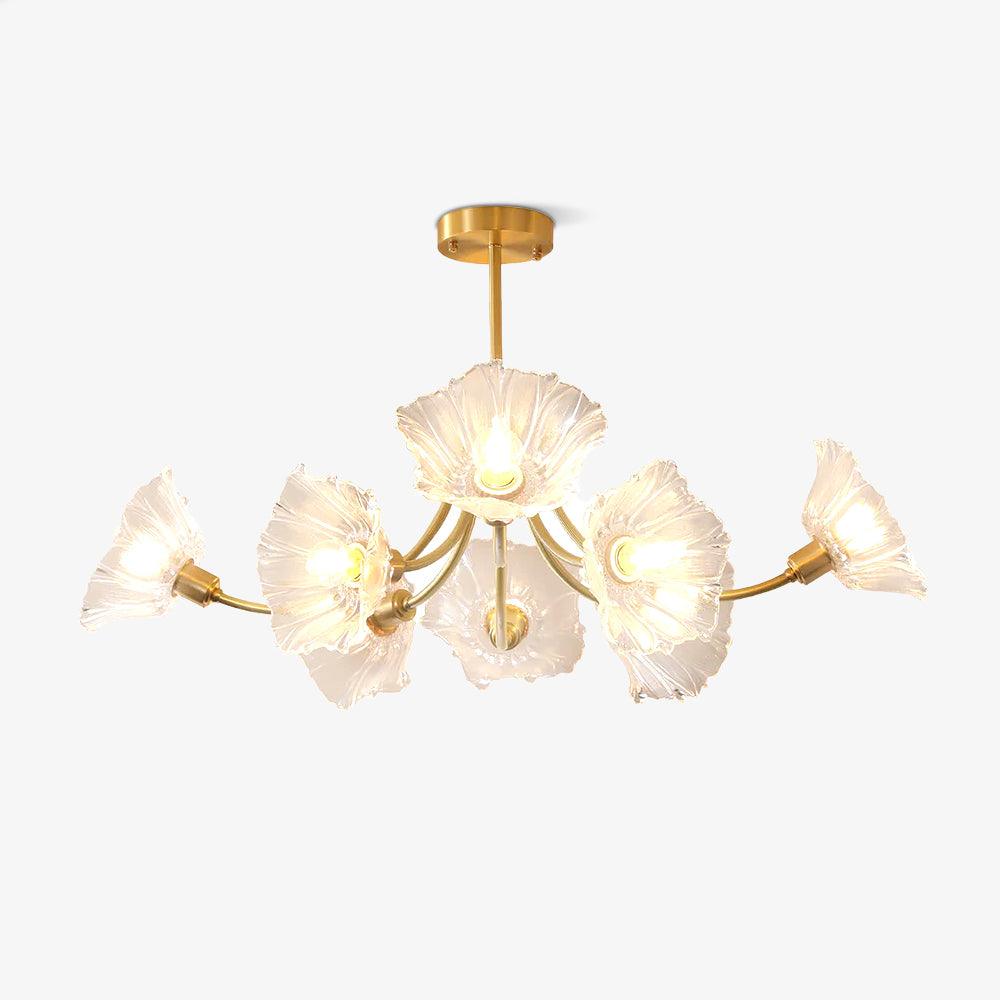 Elegant Blomsterglas Lysekrone