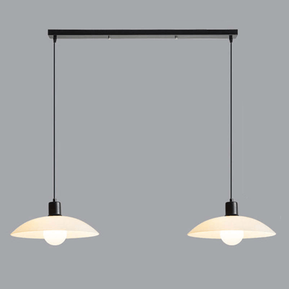 Elegant Pendellampe i Hvidt Glas - Minimalistisk Design