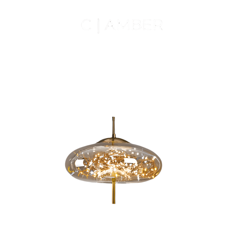 Elegant Pendel i Brunt Glas | 3 Størrelser