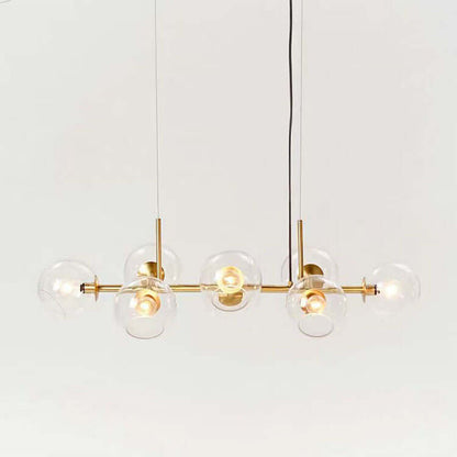 Elegant Lysekrone med Glaskugler