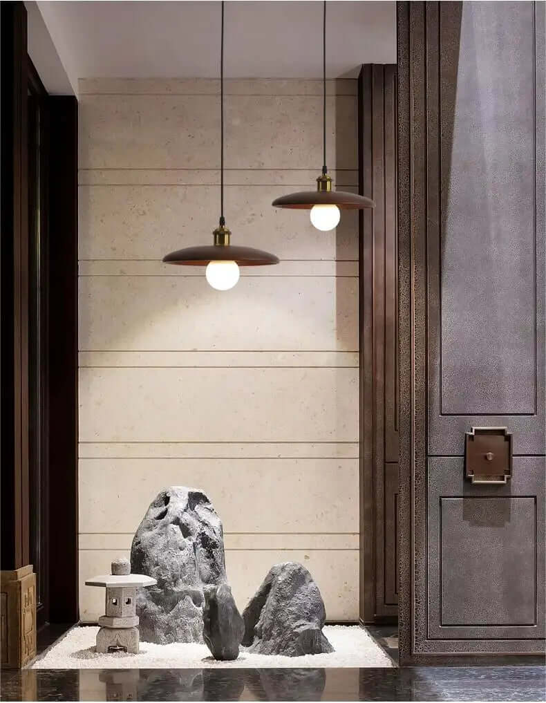 Designer loftslampe i træ med LED | Elegant belysning