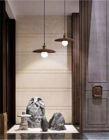 Designer loftslampe i træ med LED | Elegant belysning