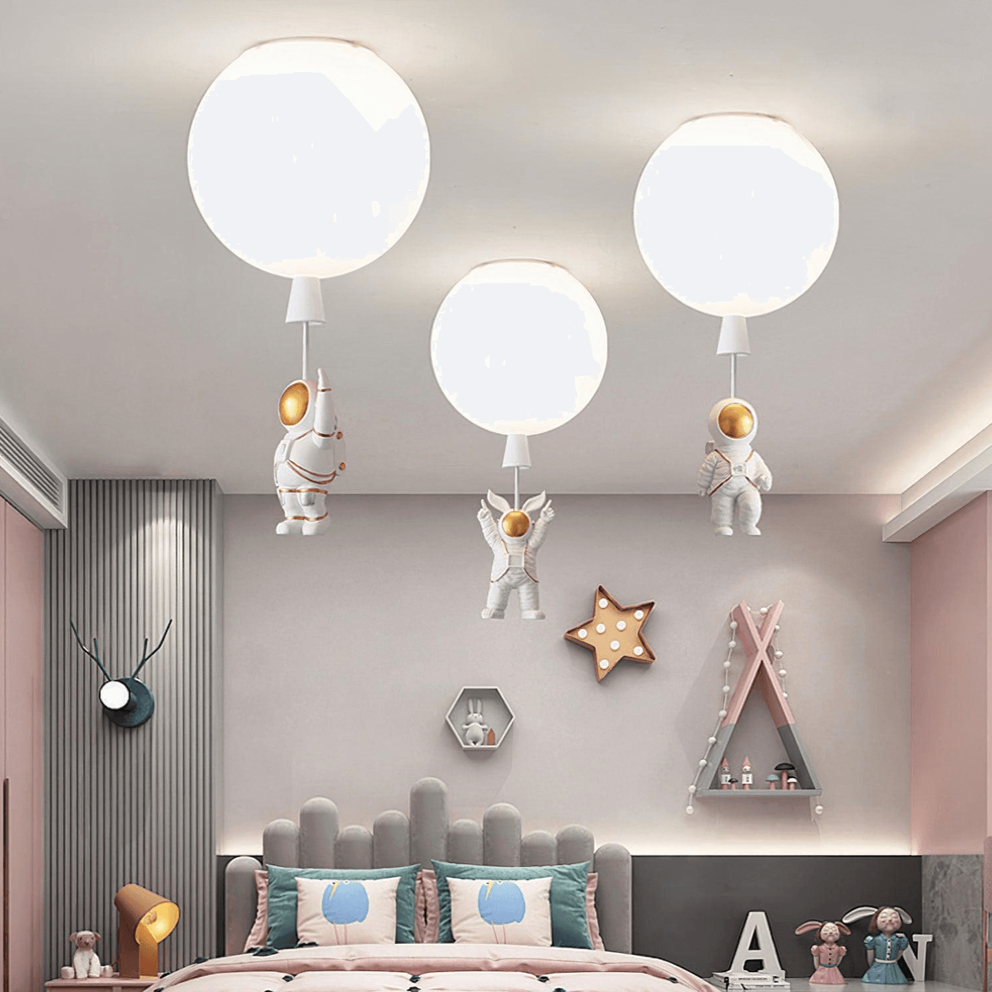 Moderne Måne Astronaut LED Loftslampe