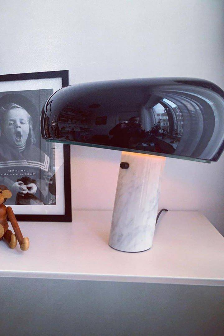 Elegant Marmor Bordlampe 28/40cm