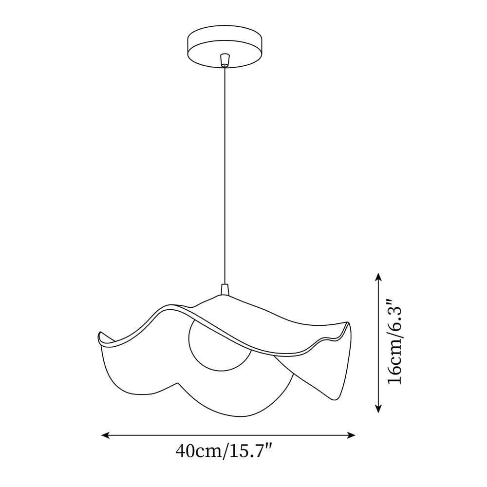 Unik Lotus Pendellampe i Harpiks & Metal