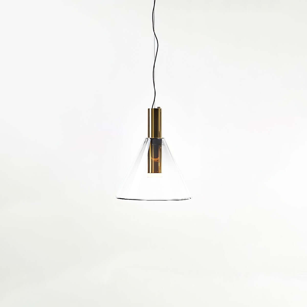 Elegant Pendel Lampe i Glas & Metal - Isabel