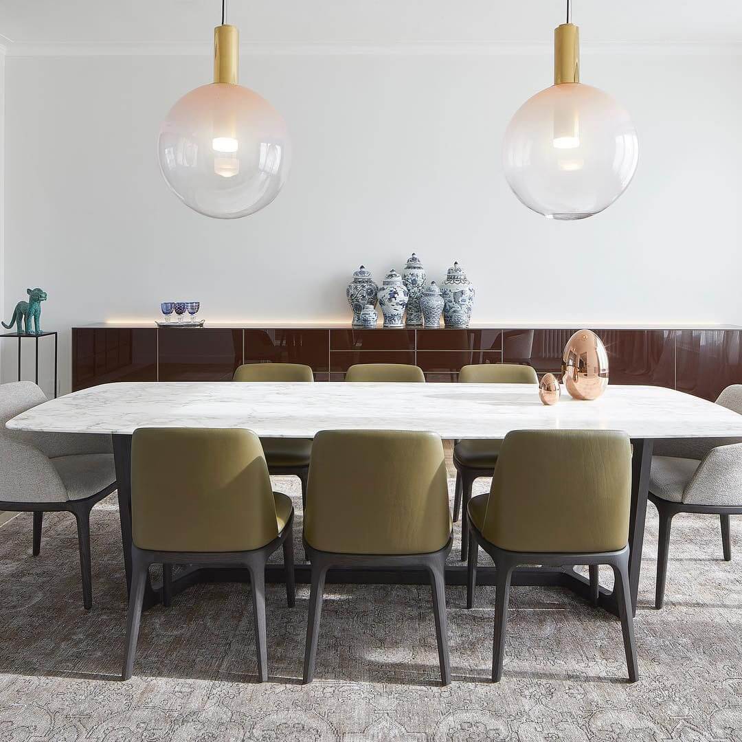 Elegant Pendel Lampe i Glas & Metal - Isabel