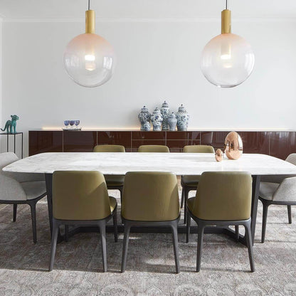 Elegant Pendel Lampe i Glas & Metal - Isabel