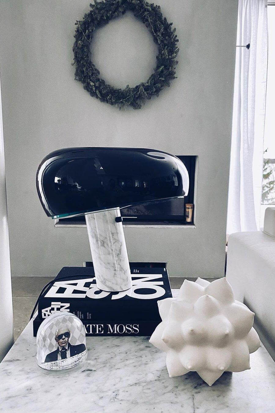 Elegant Marmor Bordlampe 28/40cm