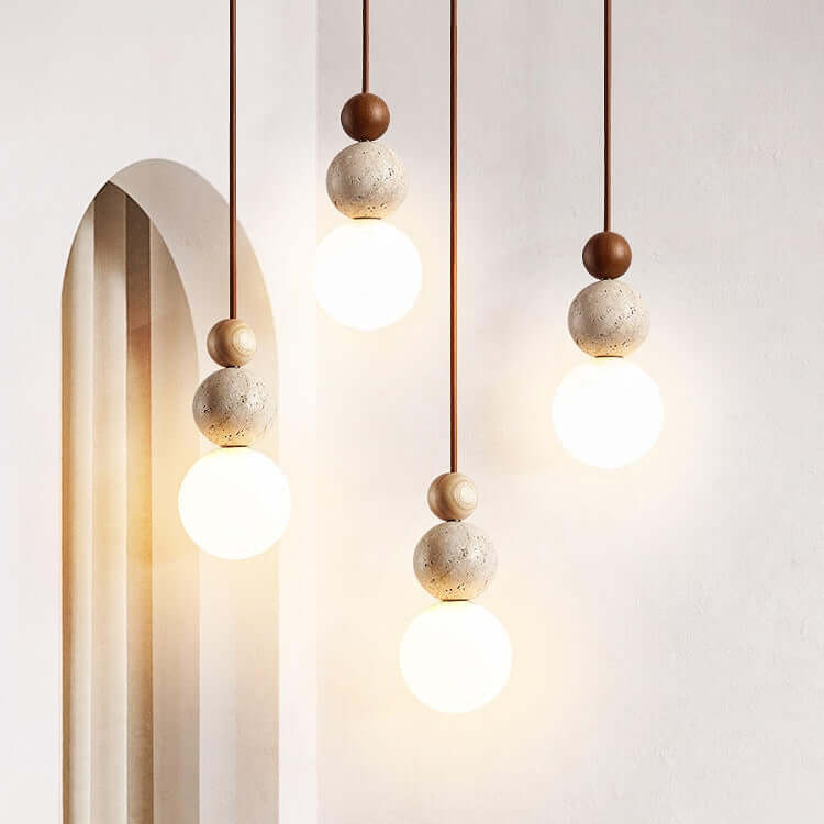 Elegant Travertin Pendellampe - Moderne Design