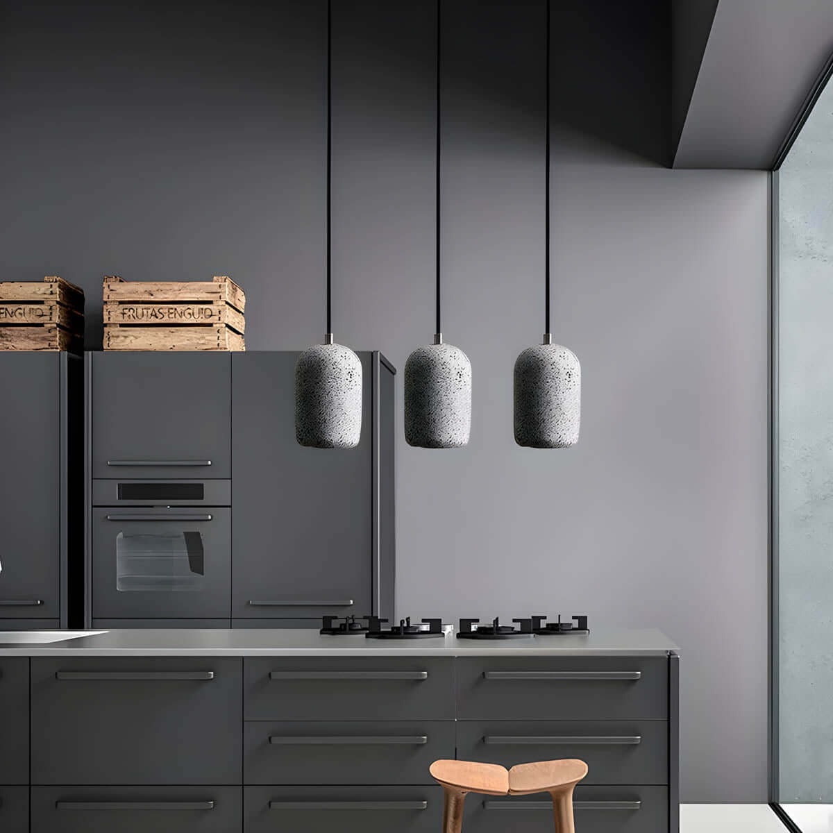 Moderne Cement Pendellampe - Dia 16cm