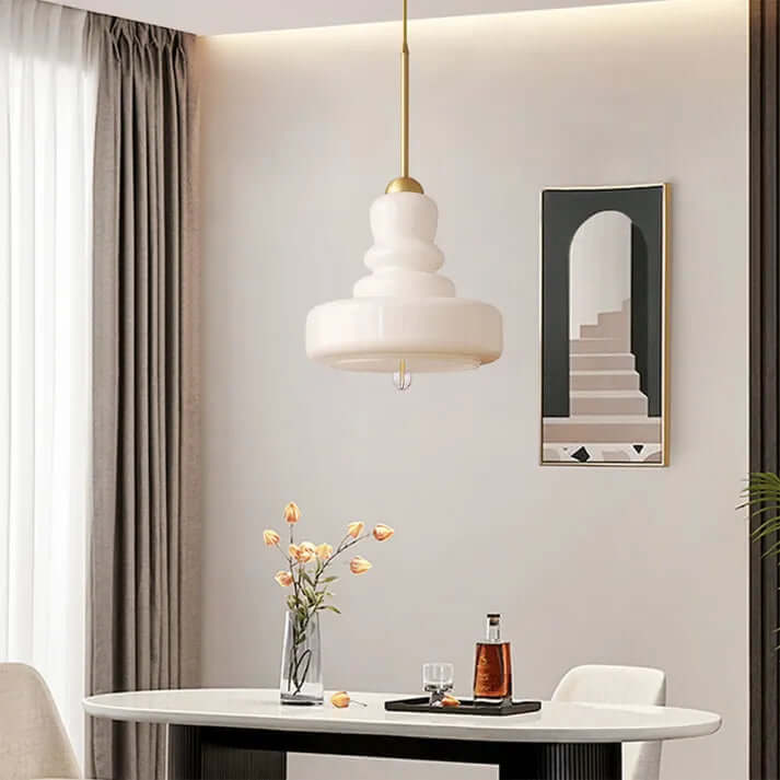 Elegant Kalebasformet Glas Pendellampe