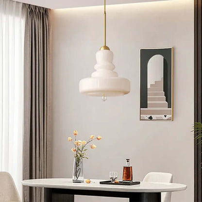 Elegant Kalebasformet Glas Pendellampe