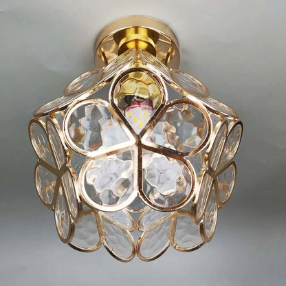Elegant Blomsterglas Loftslampe