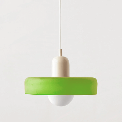 Farvet Glas Pendellampe - Bauhaus Design