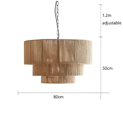 Rustik Hampe Reb Loftslampe Med LED