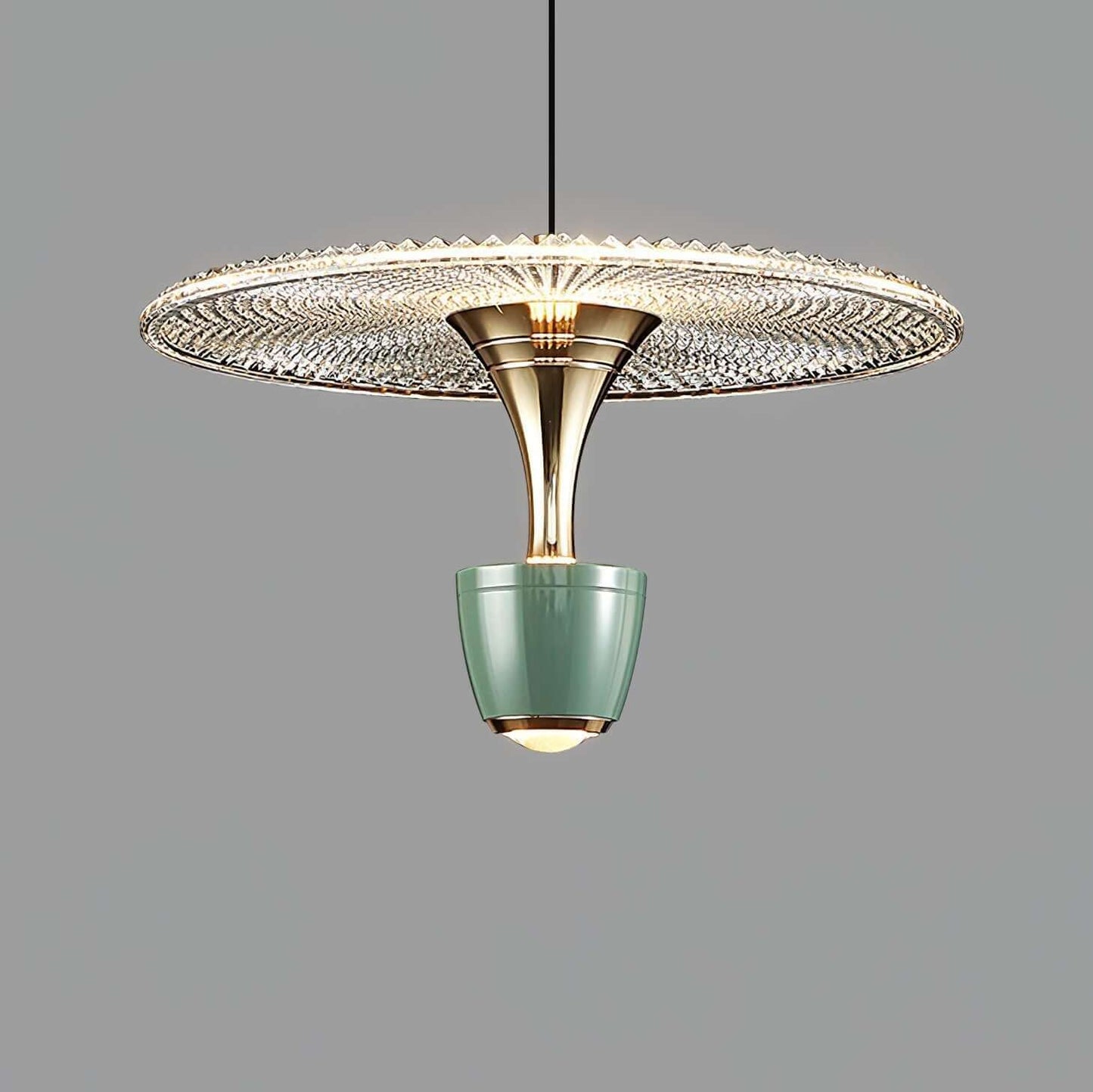 Moderne LED-Pendellampe, Diskformet Design