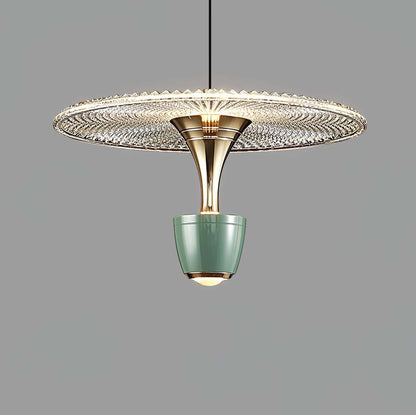 Moderne LED-Pendellampe, Diskformet Design