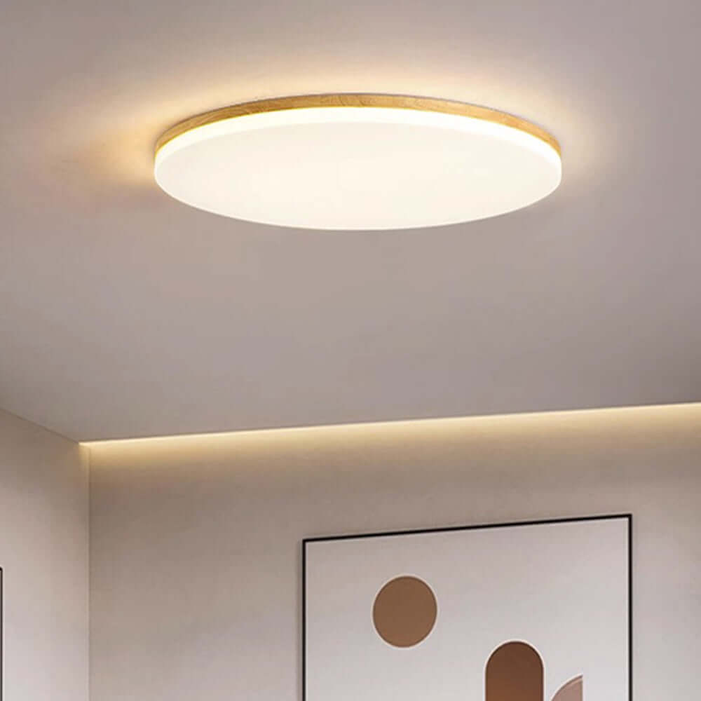 Rund LED-loftslampe i akryl